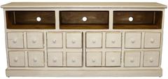 MILLION DOLLAR RUSTIC EAST - WEATHERED WHITE 70" TV CONSOLE