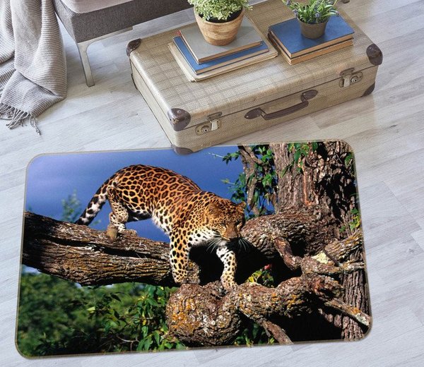 5X8 LEOPARD ON A TREE AREA RUG